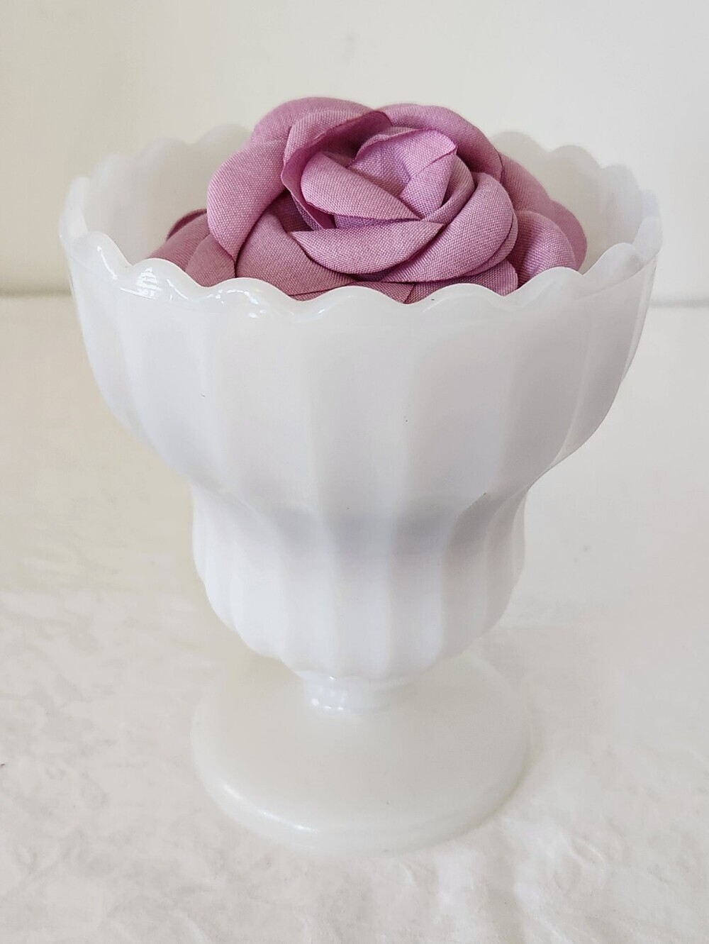 Brody Milk Glass Pedestal Vase - Picture 2 of 7